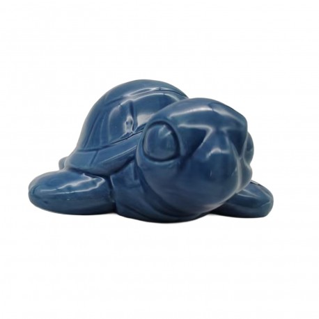 FIGURA CERAMICA TORTUGA MARINA AZUL