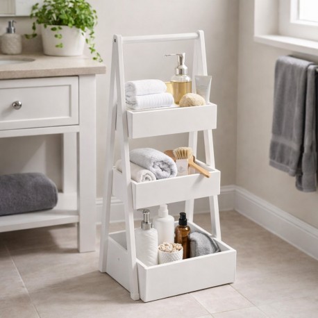 ESTANTERIA 3 BALDAS BLANCA