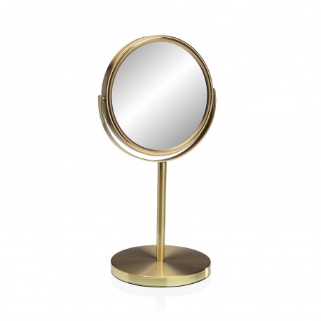 ESPEJO CON BASE 1X/7X DORADO