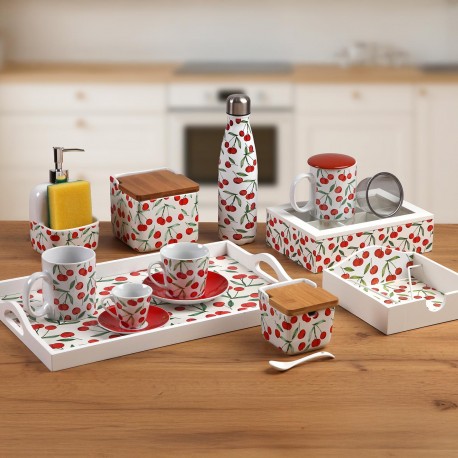 SET 6 TAZAS CAFE CHERRIES