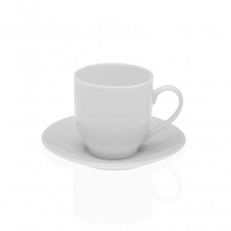 TAZA CON PLATO CAFÉ PURE BLANCO