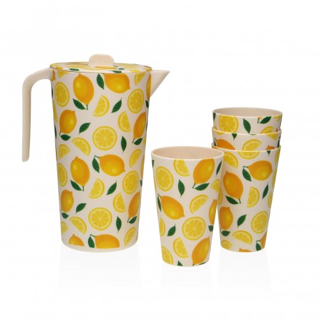 SET 4 VASOS Y JARRA LIMONES