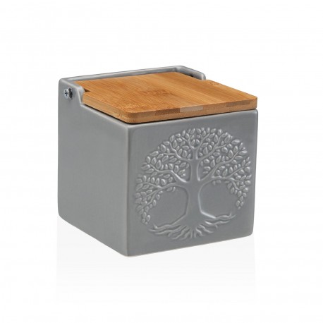 SALERO CUADRADO GRIS ARBOL