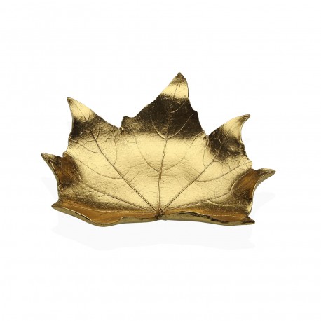 CENTRO DE MESA HOJA DORADA