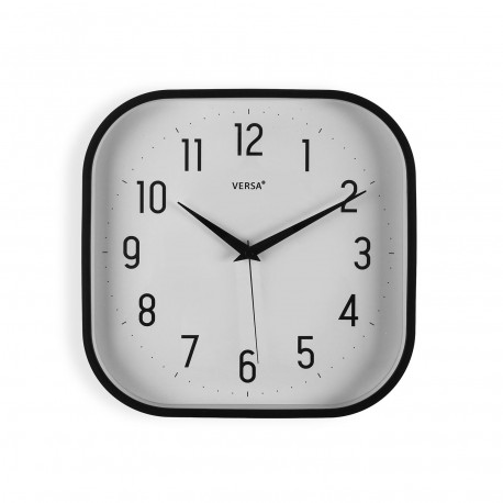 RELOJ PARED SQUARE NEGRO