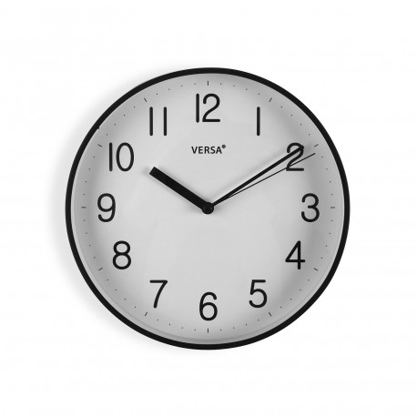 RELOJ PARED NEGRO 25CM