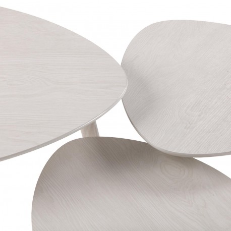 SET DE 3 MESAS AUXILIARES BLANCAS