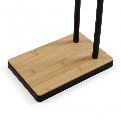 TOALLERO DOBLE BAMBU NEGRO