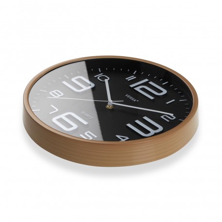 RELOJ DE PARED NEGRO 30CM