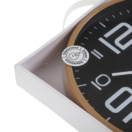 RELOJ DE PARED NEGRO 30CM