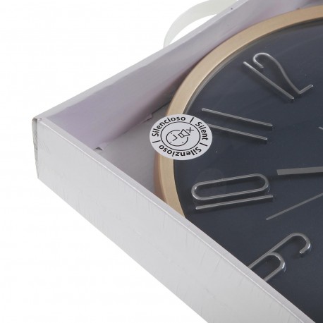 RELOJ DE PARED GRIS 33CM