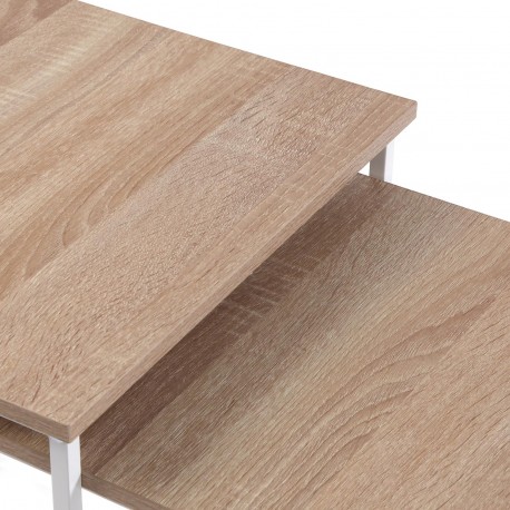 SET MESAS DE CENTRO TIGRIS BLANCA