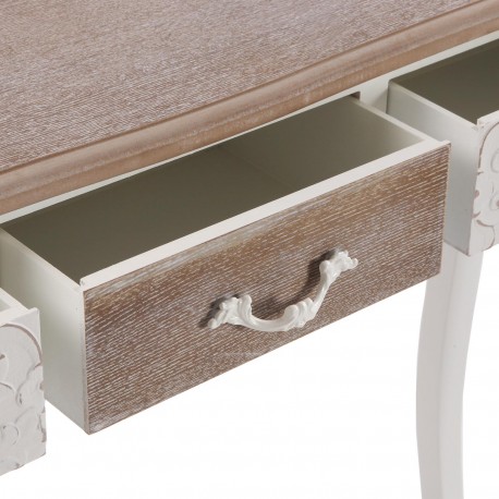 CONSOLA RUSTICA BLANCA 3 CAJONES