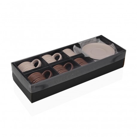 SET 6 CAFE TAZAS C/PLATO BROWNIE