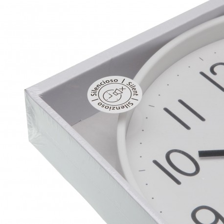 RELOJ PARED BLANCO 30CM