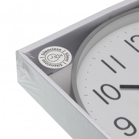 RELOJ PARED GRIS 30CM