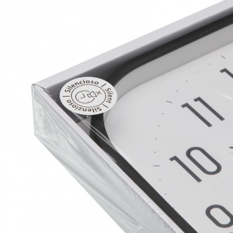 RELOJ PARED SQUARE NEGRO
