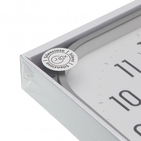 RELOJ PARED SQUARE GRIS