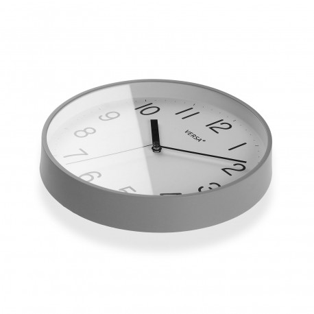 RELOJ PARED GRIS 25CM