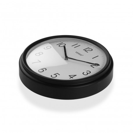 RELOJ PARED NEGRO 26CM