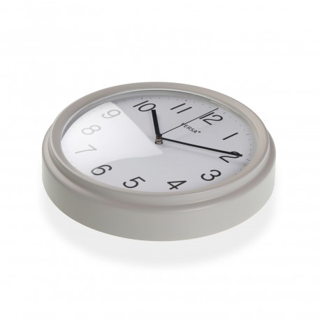 RELOJ PARED GRIS 26CM