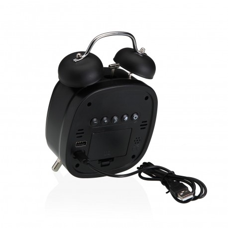 RELOJ DESPERTADOR DIGITAL NEGRO