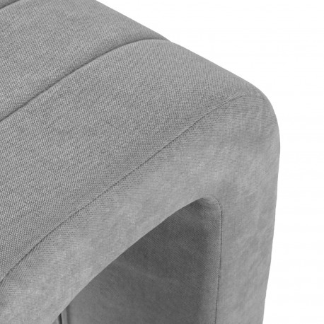 TABURETE TAPIZADO GRIS CLARO