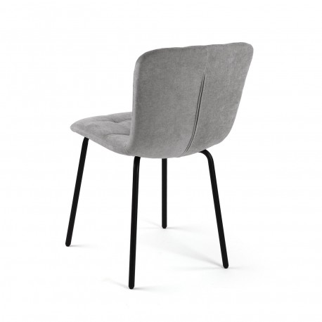 SILLA TAPIZADA GRIS CLARO