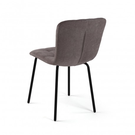 SILLA TAPIZADA GRIS OSCURO