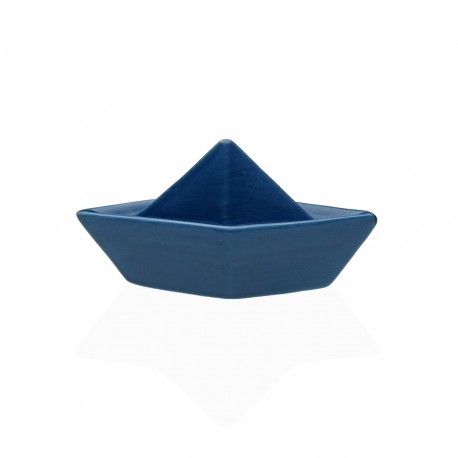 FIGURA CERAMICA BARCO AZUL
