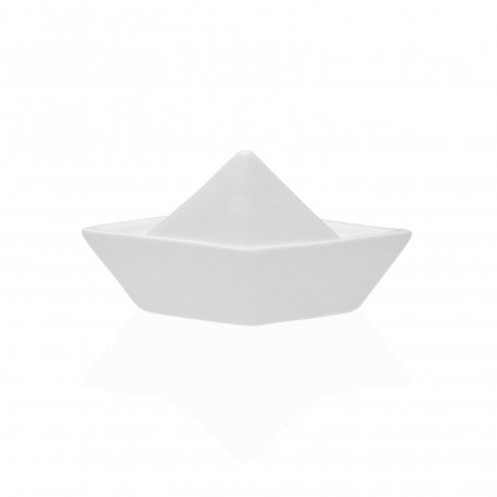FIGURA CERAMICA BARCO BLANCO