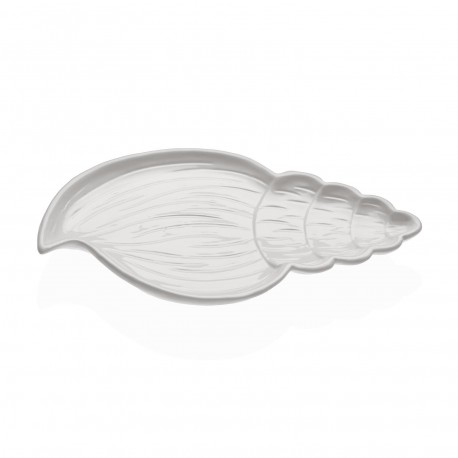FIGURA CERAMICA CONCHA BLANCO