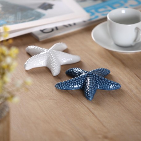 FIGURA CERAMICA ESTRELLA MAR BLANCA