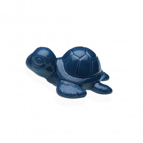 FIGURA CERAMICA TORTUGA MARINA AZUL