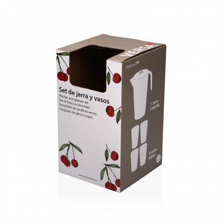 SET 4 VASOS Y JARRA CEREZAS