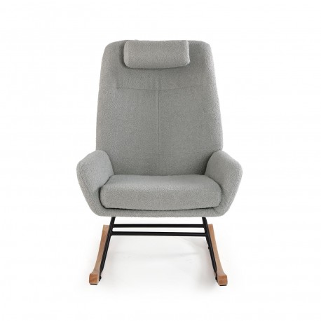 MECEDORA CON ALMOHADA GRIS