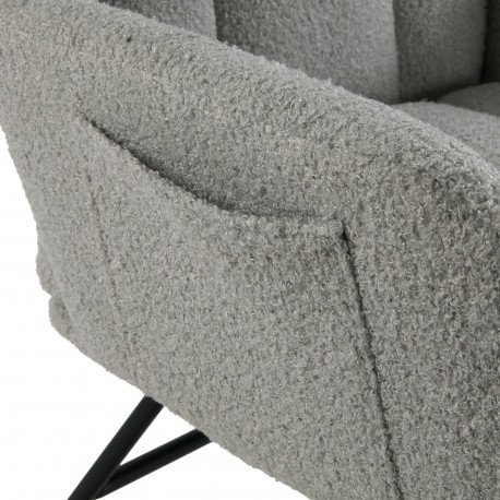 MECEDORA CON REPOSABRAZOS GRIS