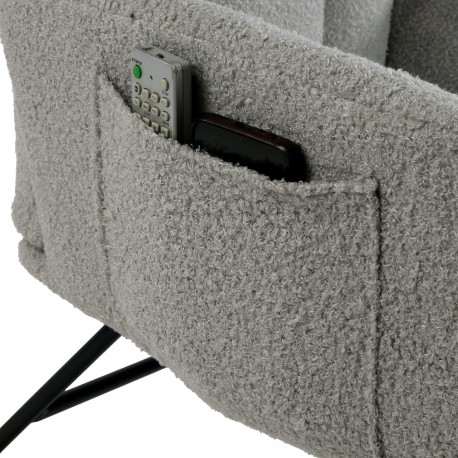 MECEDORA CON REPOSABRAZOS GRIS