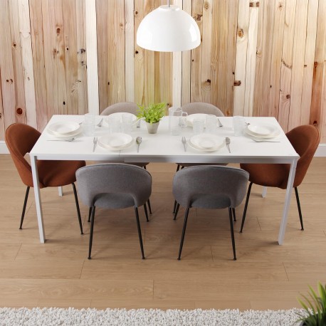 MESA COMEDOR EXTENSIBLE BLANCA