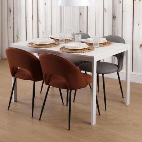 MESA COMEDOR EXTENSIBLE BLANCA