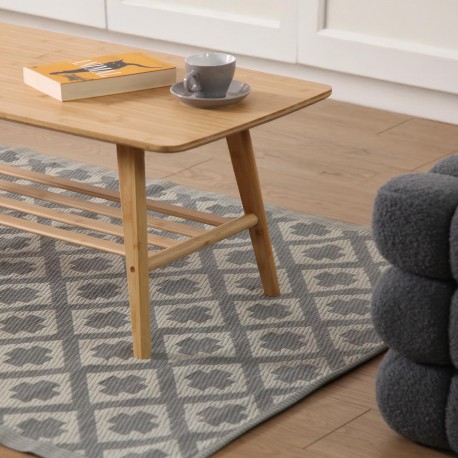 ALFOMBRA PATRÓN ROMBOS ÉTNICO 120X180 CM