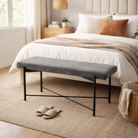 PIE DE CAMA NILO GRIS