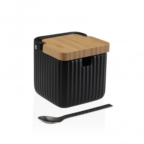 AZUCARERO NEGRO CON CUCHARA