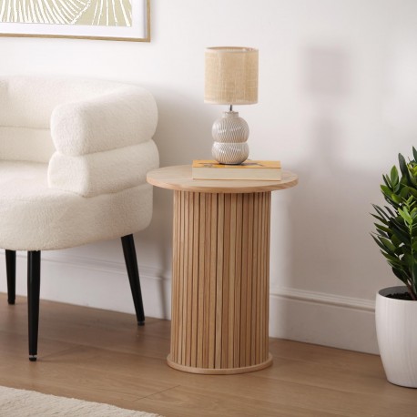 MESA DE CAFE REDONDA PINO