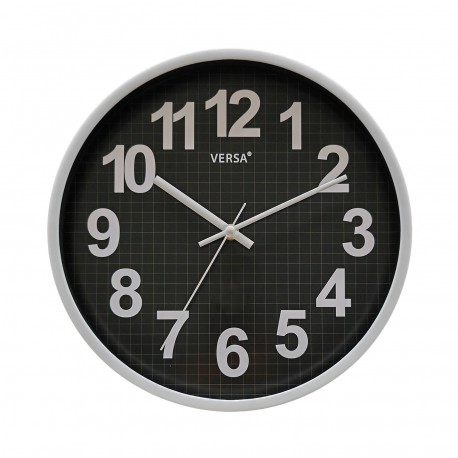 RELOJ COCINA 30 CM ATLAS NEGRO