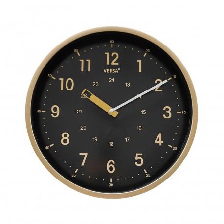 RELOJ COCINA 30 CM GOLDEN NEGRO