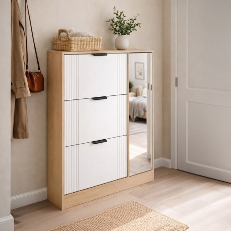 ZAPATERO 3 PUERTAS CON ARMARIO DE ESPEJO