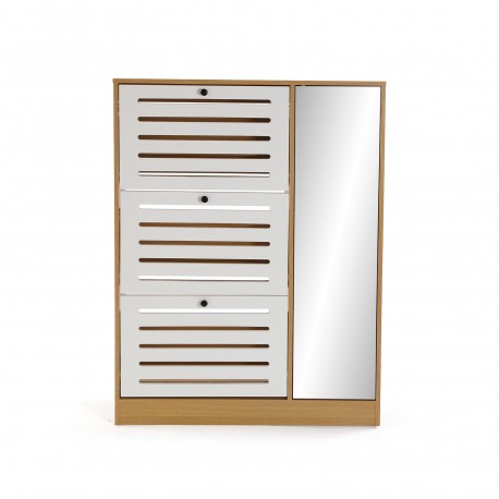 ZAPATERO 3 PUERTAS CON ARMARIO DE ESPEJO