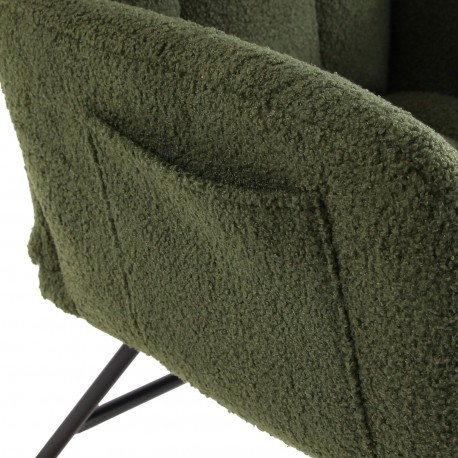 MECEDORA CON REPOSABRAZOS VERDE