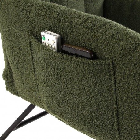 MECEDORA CON REPOSABRAZOS VERDE